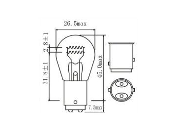 P21/5W 1157 Signal Bulb