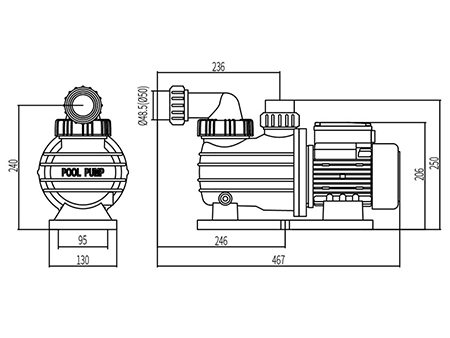 Swimming Pool Pump, Series DXD-310TM