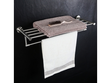 Luxury Stainless Steel Double Tier Bathroom Towel Rail Holder  SW-TS003