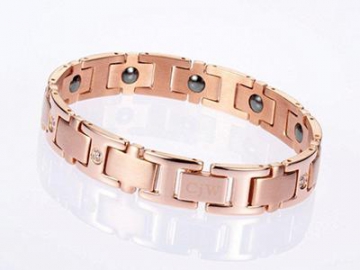 S079 Healthcare Magnetic Stainless Steel Bracelet with Gold Appearance