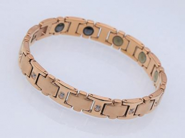 S079-1 Healthcare Magnetic Stainless Steel Bracelet with Gold Appearance