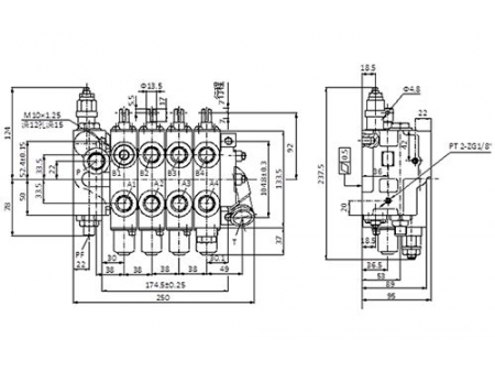 CDB2-F15 Sectional Multiple Directional Control Valve