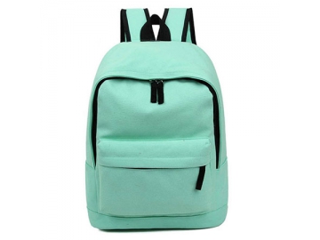 CBB2350-1 Canvas School Bag, Pure Color Teenager School Backpack