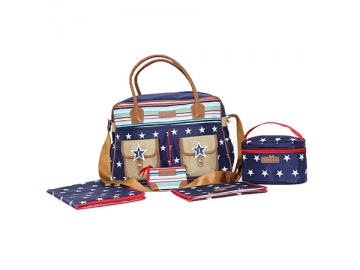 CBB5836-1 Multifunctional Diaper Bag, Shoulder Bag, Changing Pads, Zip Coin Pouch, Lunch Tote Bag