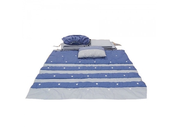 CBB5759-1 Cotton Bedding Sets, 1 Quilt, 1 Flat Sheet, 1 Fitted Sheet, 1 Pillow, 1 Bumper