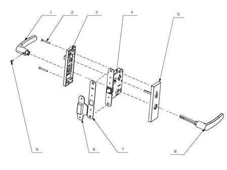 MPD1612 Mortise Lever Lock