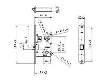 MPD1613 Mortise Lever Lock