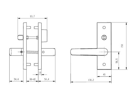 MPD1614 Mortise Lever Lock