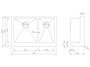 SER92003 Double Bowl Stainless Steel Kitchen Sink