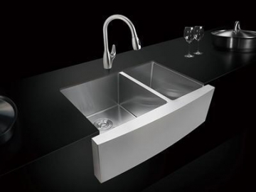 SER92005 Apron Double Bowl Stainless Steel Sink