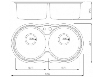 RIP92001 Double Bowl Stainless Steel Kitchen Sink