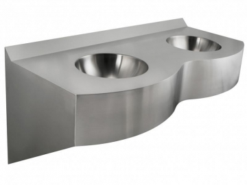 Round Double Trough Stainless Steel Platform Basin