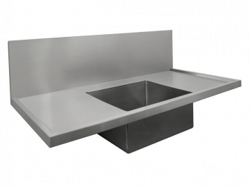 Single Bowl Stainless Steel Catering Sink & Work Table