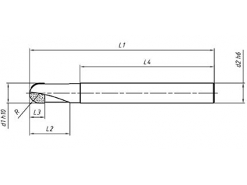 PCD Ball Nose End Mill