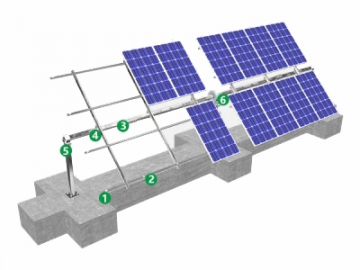 Smart Horizontal Single Axis Tracking Solar PV Mounting System