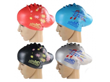 Silicone swimming cap