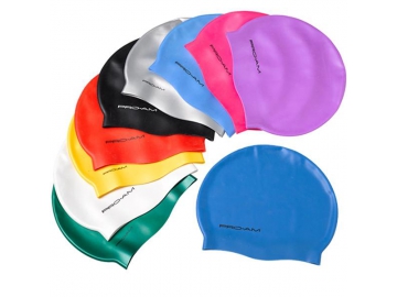 Silicone swimming cap