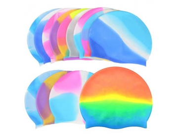 Silicone swimming cap