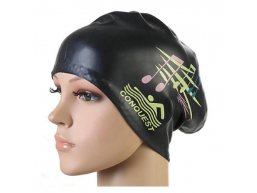 Silicone swimming cap