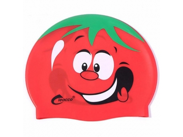 Silicone swimming cap