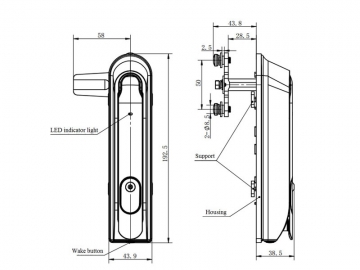 DS864-8-7F-3 Electromechanical Lock