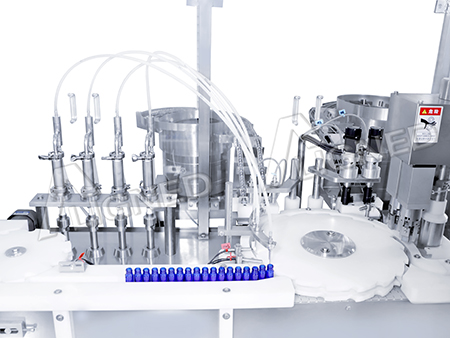 Automatic Liquid Filling, Plugging and Capping Machine