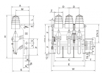 Medium Voltage Indoor Load Break Switch (Switch-fuse Combination), FKN12A-12/FKRN12A-12