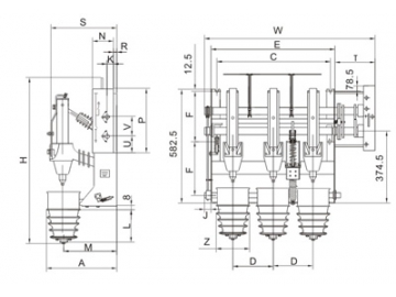 Medium Voltage Indoor Load Break Switch (Switch-fuse Combination), FKN12A-12/FKRN12A-12