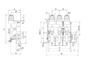 Medium Voltage Indoor Load Break Switch (Switch-fuse Combination), FKN12A-12/FKRN12A-12