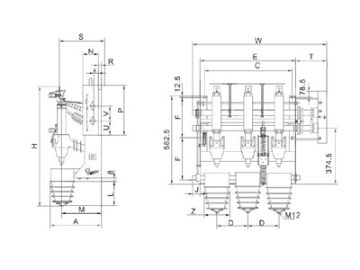 Medium Voltage Indoor Load Break Switch (Switch-fuse Combination), FKN12A-12/FKRN12A-12