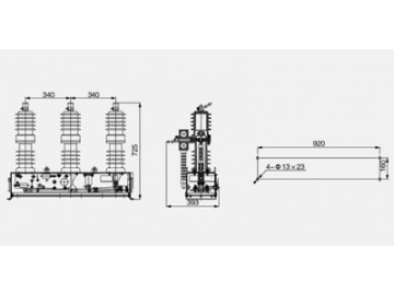 Medium Voltage Outdoor Vacuum Circuit Breaker, ZW32-12