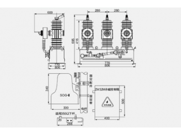 Outdoor Vacuum Circuit Breaker, ZW43-12/24F