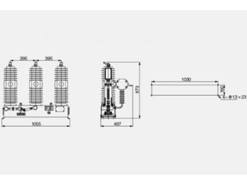 Outdoor Vacuum Circuit Breaker, ZW43-12/24F