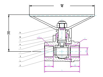 Brass Ball Valve with Oval Handle