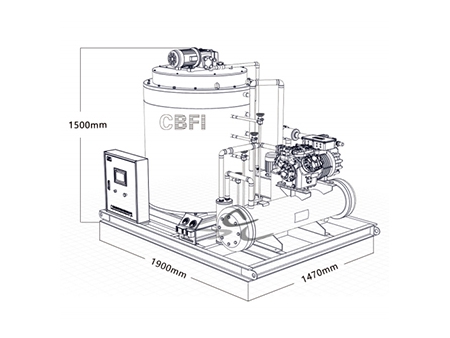 Industrial Flake Ice Machine  Flake Ice Machine, BF Series