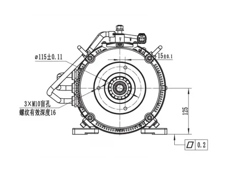 28000W Lifting Drive Motor, PMDC Brushless Motor TR210BXF