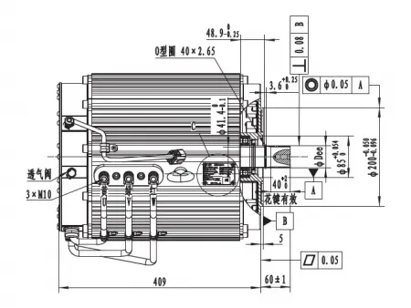 35000W Traction Motor, PMDC Brushless Motor TR300A