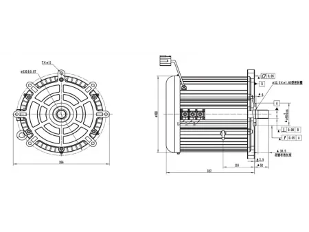23000W Traction Motor, PMDC Brushless Motor TR260BXF