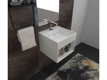 Solid Surface Wall Mounted Basin PS-9005