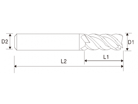 EMD06 Carbide, 5 flute end mills for High-speed Machining