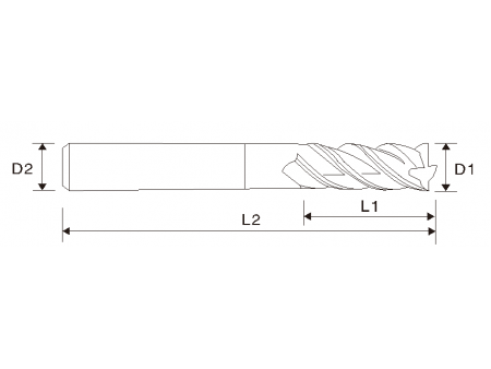 EMT03 4 Flute Carbide Square End Mill