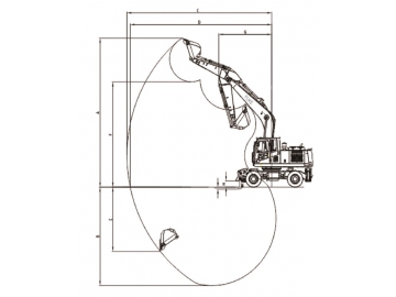 Wheeled Excavator, FK220-9L