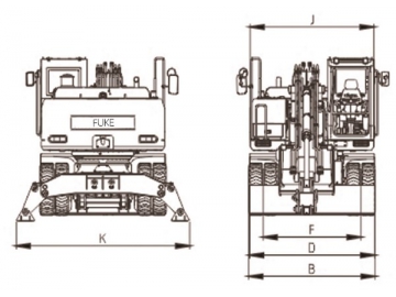 Wheeled Excavator, FK220-9L