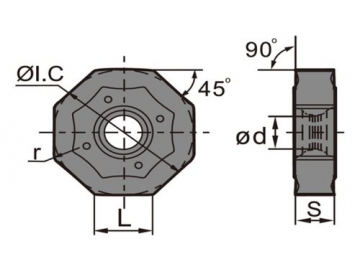 Double-sided Octagonal Carbide Inserts for Face Milling
