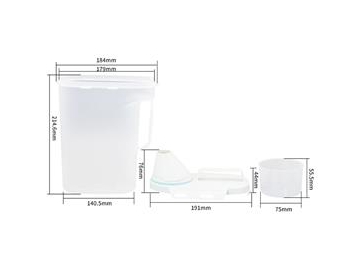 2200ml plastic water bottle, IML containers, PP plastic, plastic packaging containers