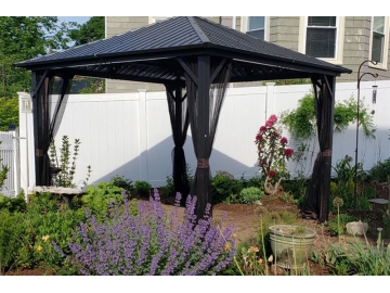 10'x10' Galvanized Steel Hardtop Gazebo with Mosquito Net