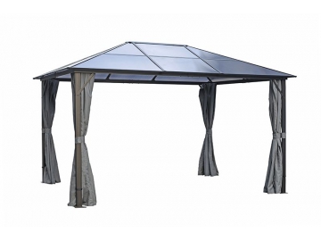 12' x 10' Hardtop Gazebo with Polycarbonate Roof, Aluminum Posts