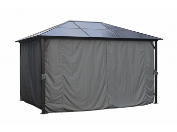 12' x 10' Hardtop Gazebo with Polycarbonate Roof, Aluminum Posts