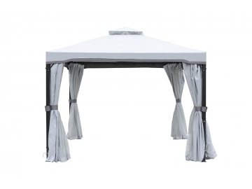 10' x 10' Soft Top Gazebo with Polyester Cloth Roof, Privacy Curtain