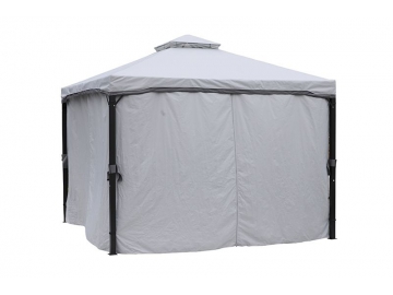 10' x 10' Soft Top Gazebo with Polyester Cloth Roof, Privacy Curtain